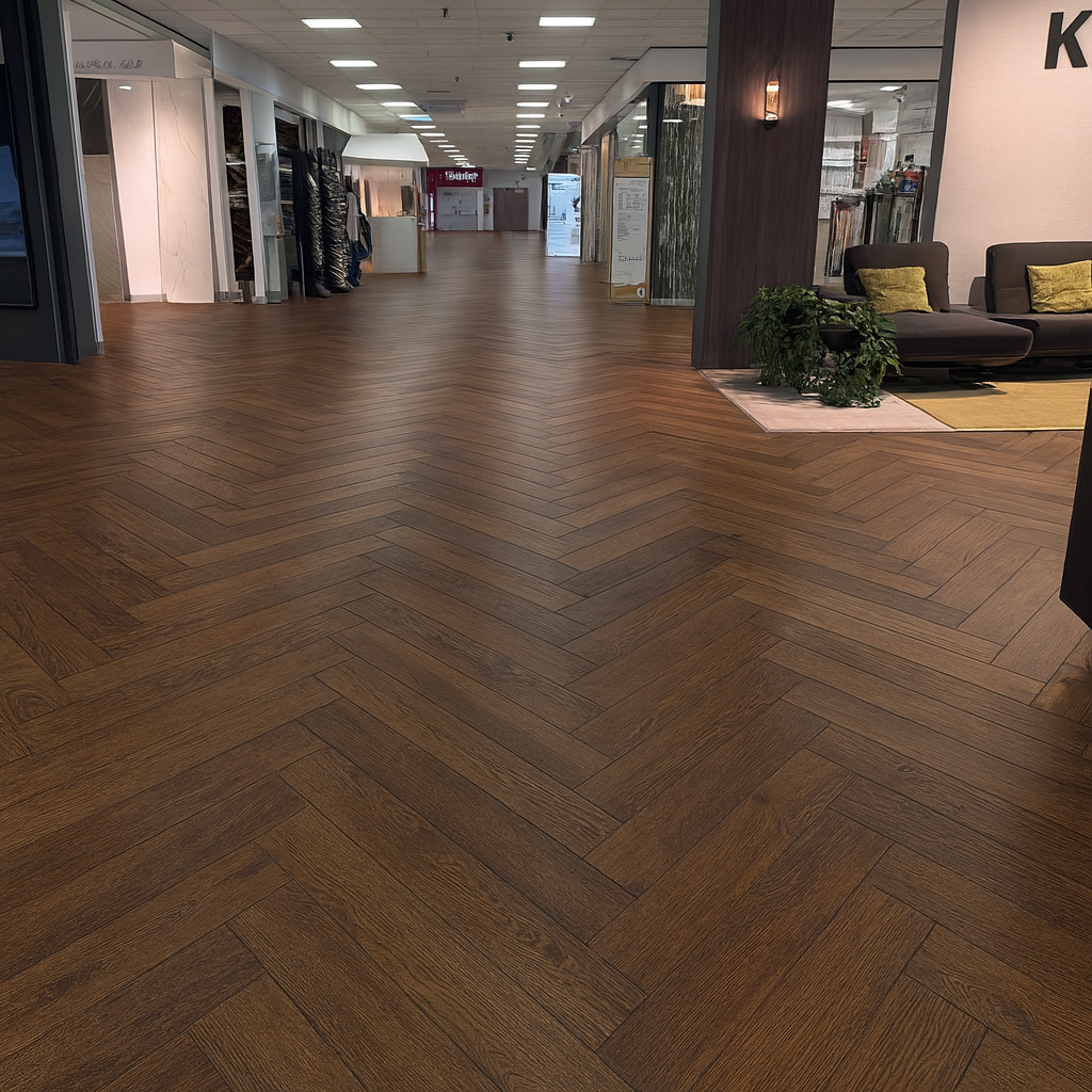 Wizualizacja ArtSpace ComfortPlus - DESKA - Jodełka angielska - D11 Deep Walnut Oak