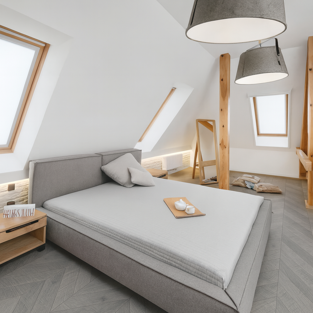 Wizualizacja ArtSpace ComfortPlus - DESKA - Jodełka francuska - B10 Graphite Smoke Oak