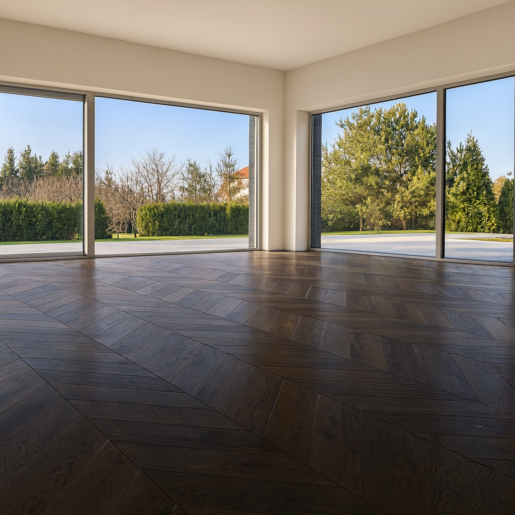 Wizualizacja ArtSpace ComfortPlus - DESKA - Jodełka francuska - D7 Dark Mocha Oak